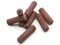 8 27mm Reddish Brown Vintage Plastic Crosshatch Patterned Tube Beads